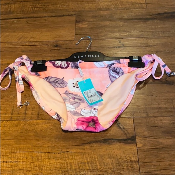 Seafolly modern love peach bikini bottom s12